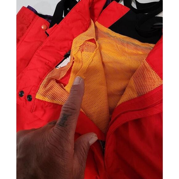 Vtg Patagonia Snow Pants Mens 36X33* Red Full Side Zip Ski Insulated Suspenders - Picture 8 of 16
